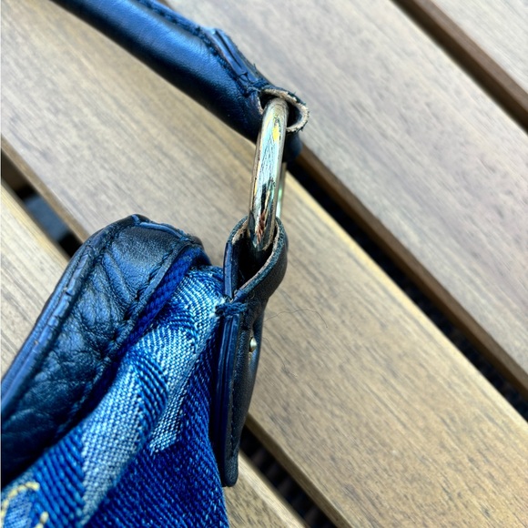 Marc Jacobs Denim Logo Hobo Shoulder Bag - Picture 8 of 12